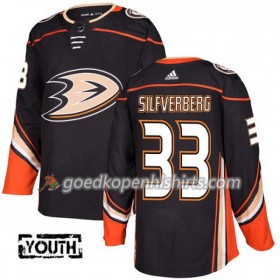 Anaheim Ducks Jakob Silfverberg 33 Adidas 2017-2018 Zwart Authentic Shirt - Kinderen